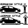 Stickere auto romanian vs german