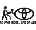 Stickere auto No free rides Toyota