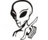 Stickere auto alien