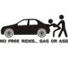 Stickere auto no free rides gas or axx logan