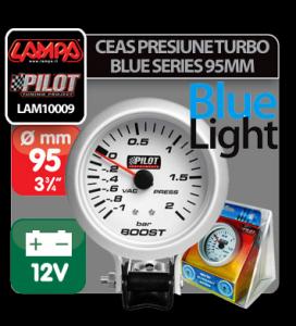 Ceas bord presiune turbo, Blue serie 95mm - CBPT119