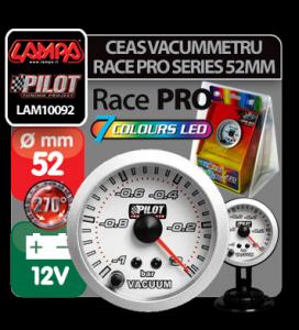 Ceas bord vacummetru, Race Pro serie 52mm, 7 culori - CBVM120