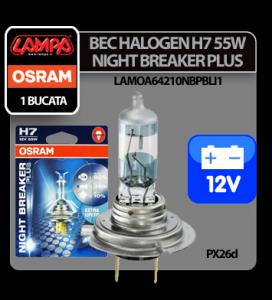 Bec Osram H7 55W PX26d 12V Night Breaker Plus 1buc - BHO794