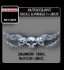 Autocolant Skull & Wings 1+2 buc - ASW600