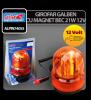 Girofar galben cu magnet, cu bec 21W 12V - GAMB907