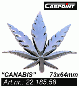 Ornament 3D (aluminiu) "CANABIS", cod Orn1348 - 2218558