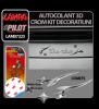 Autocolant 3d crom kit decoratiuni comets - a3d252