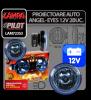 Proiectoare auto angel-eyes albastre 12v 2buc - paa812