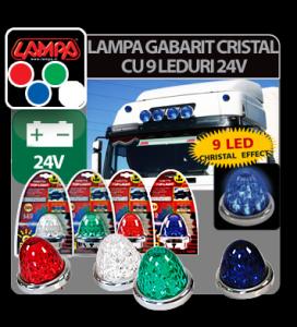 Lampa gabarit camion cu 9 LED-uri 24V - LGCL1029