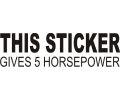 Stickere auto This sticker GIVES 5 hp