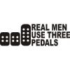 Stickere auto real men use three pedals v2