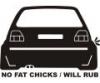 Stickere auto no fat chicks car will