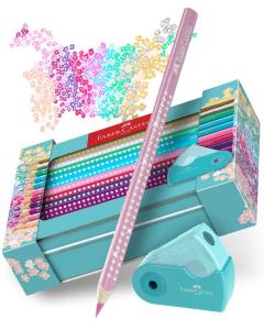 Set cadou 20 creioane colorate Sparkle + ascutitoare Faber-Castell