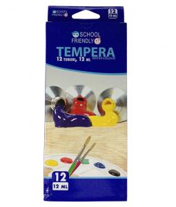 Tempera 12 culori 12ml School Friendly