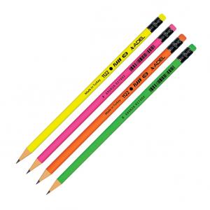 Creion Grafit HB cu guma Fluorescent Adel