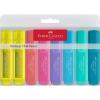 Textmarker set 8 (6 pastel + 2 galben) 1546 faber-castell