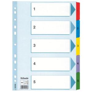 Separatoare carton color index 1-5 Mylar Esselte