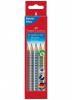 Creioane colorate 5 culori metalizate jumbo grip