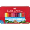Creioane colorate 60 culori si accesorii cutie metal