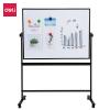 Whiteboard magnetic mobil cu 2 fete 90x120cm deli