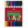 Carioca 10 culori, 2 capete Faber-Castell