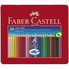 Creioane colorate 24 culori, cutie metalica, grip
