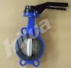 Wafer style Butterfly valve, soft edge boot seat replaceable type, Spline construction between stem and shaft