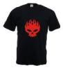 Tricou negru imprimat skull in