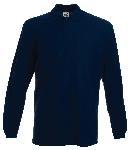 Tricou polo Premium maneca lunga bleumarin