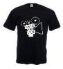 Tricou negru imprimat critic de film