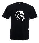 Tricou negru imprimat Lenin 2