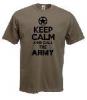 Tricou kaki imprimat keep army