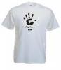 Tricou alb imprimat talk to the hand