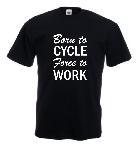 Tricou negru imprimat Cycle Work
