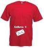 Tricou rosu, gravide imprimat inbox