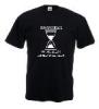 Tricou negru imprimat life is short