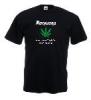 Tricou negru imprimat marijuana friends