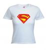 Tricou alb imprimat supergirl