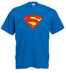 Tricou albastru imprimat Superman