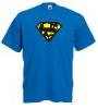 Tricou albastru imprimat superman dark