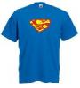 Tricou albastru imprimat superman tribal