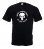 Tricou negru imprimat punisher vengeance