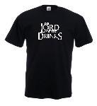 Tricou negru imprimat Lord of the Drinks 2
