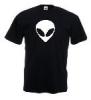 Tricou negru imprimat alien