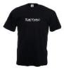 Tricou negru, imprimat sunt virgin