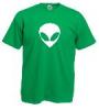 Tricou verde deschis imprimat alien