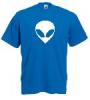 Tricou albastru imprimat alien