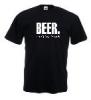 Tricou negru imprimat bere 8