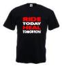 Tricou negru imprimat ride heal