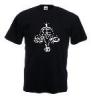 Tricou negru imprimat Dark Side